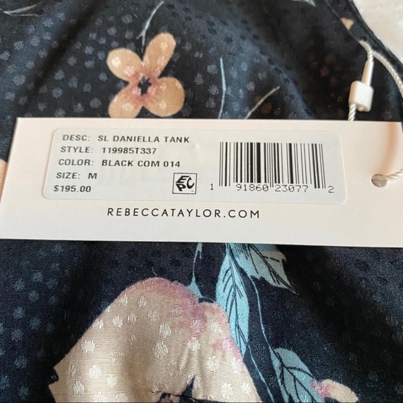 SOLD 💕NWT Rebecca Taylor Silk Daniella Floral Tank - Picture 6 of 9